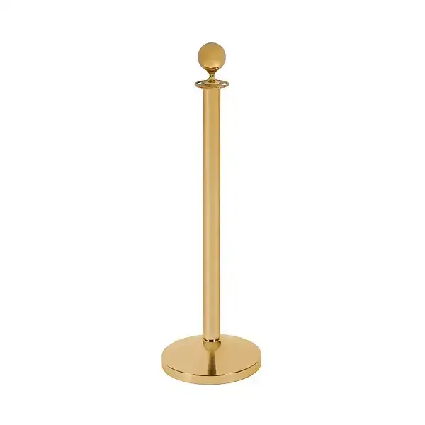 Display afspærringsstolpe guld 4-vejs til 150 cm reb