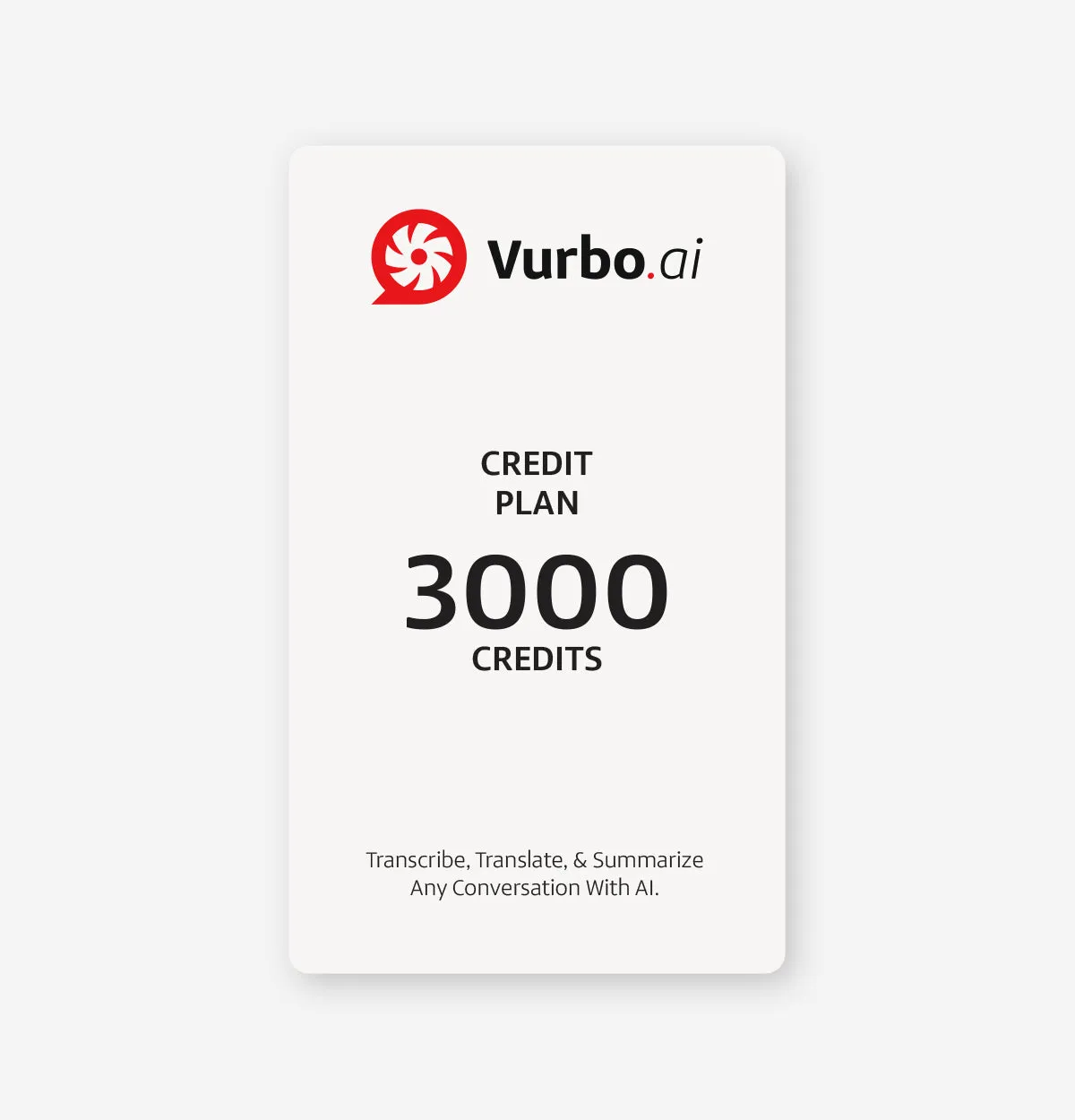 Vurbo.ai kreditpakke softwarelicens med credits