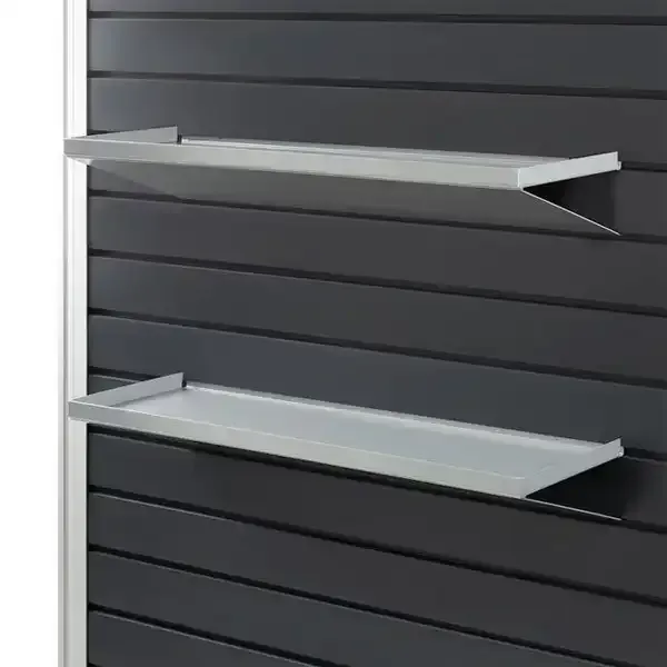 Display Heavy Duty metalhylde grå 60x20 cm rillepanel