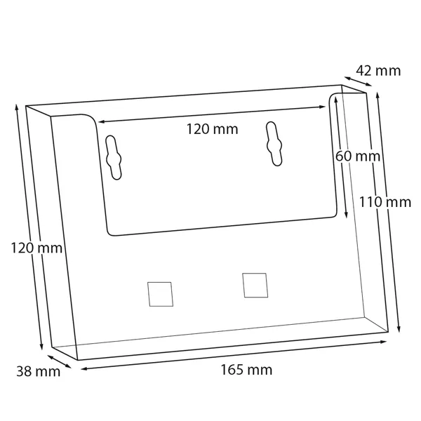 Display WLA6 brochureholder A6 liggende 1 rum