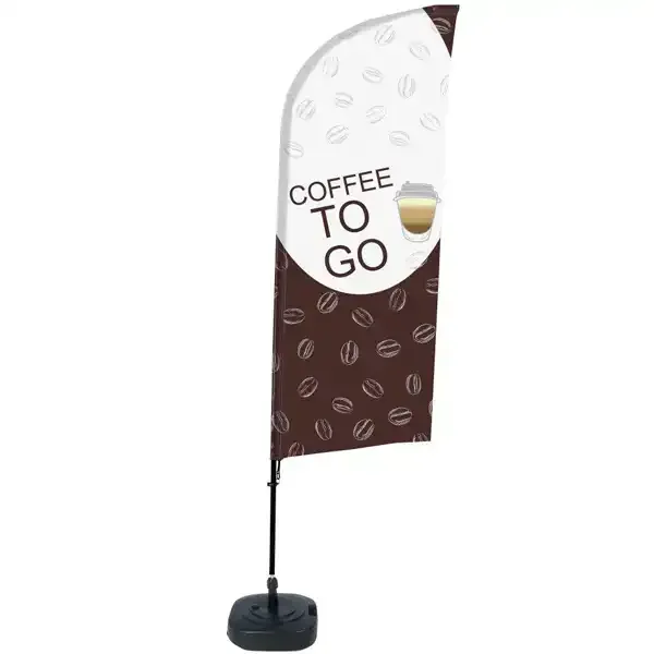 Display BeachFlag Coffee To Go 89x240 cm med tank