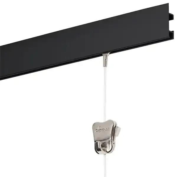 Display Cliprail Max galleriskinne sort 200 cm 25 kg