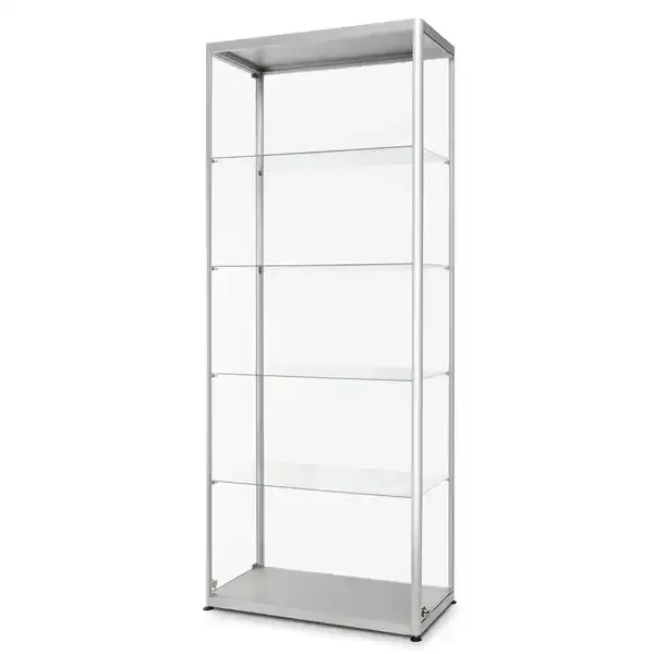 Display udstillingsmontre VR2-24-800 80x200x40 cm sølv glas