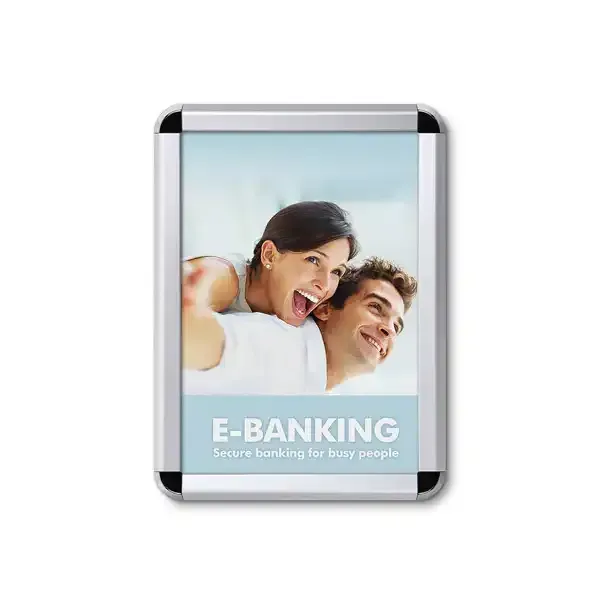 Display snapramme A3 32mm runde hjørner aluminium