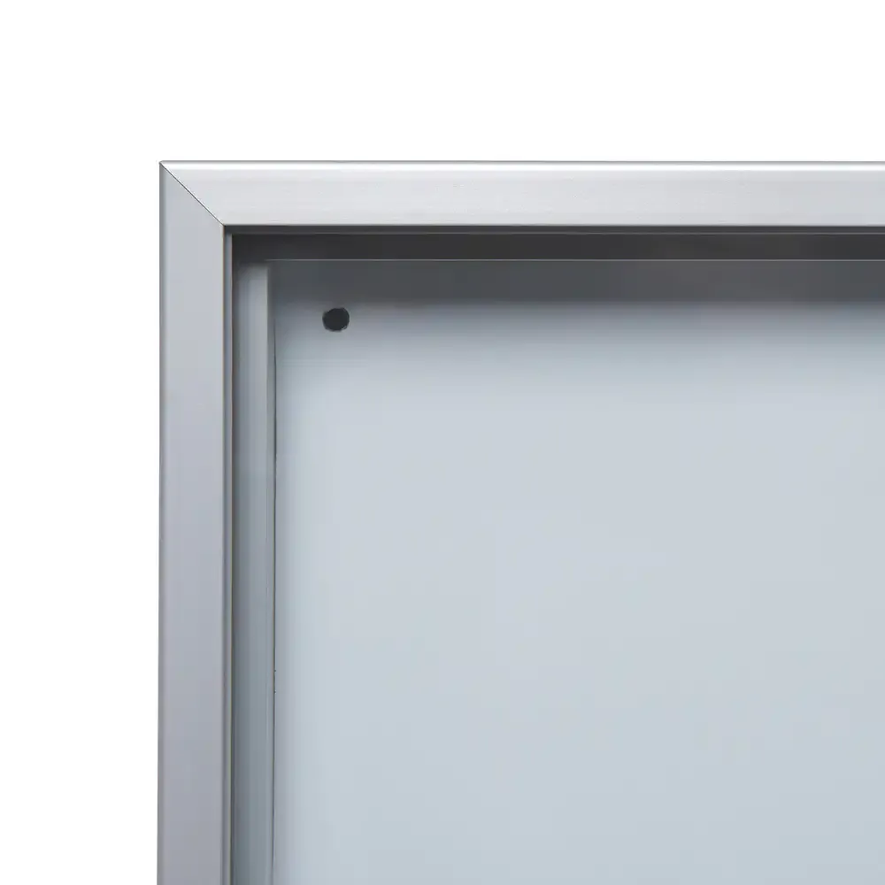 Display Opslagsskab slim 10xA4 skydedøre sølv