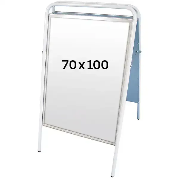 Display Easy Sign gadeskilt 70x100 hvid højformat