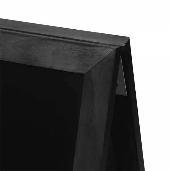 Display A-skilt sort træ kridttavle 55x82 cm