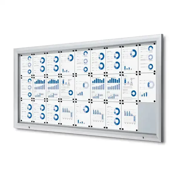 Display Premium opslagsskab 27xA4 udendørs magnet