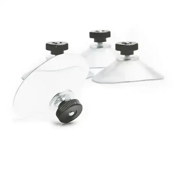 Display Ø40 mm sugekop transparent med møtrik