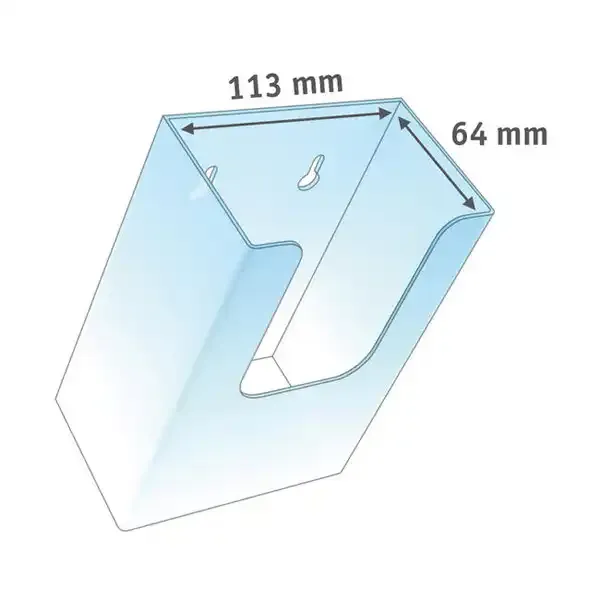 Display Brochureholder dyb A6/M65 vægmodel 64 mm