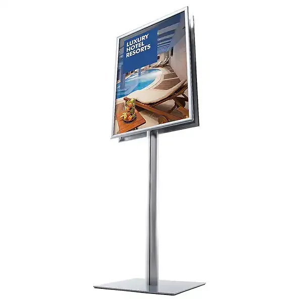 Info Pole Display infostander 2x A1 snapramme 62,6x185 cm