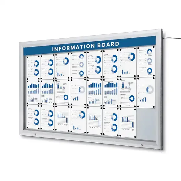 Display Premium opslagsskab LED 24xA4 udendørs