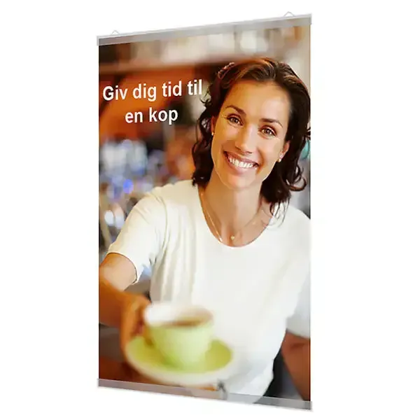 Display plakatlister 84cm klar plast sæt 2 profiler