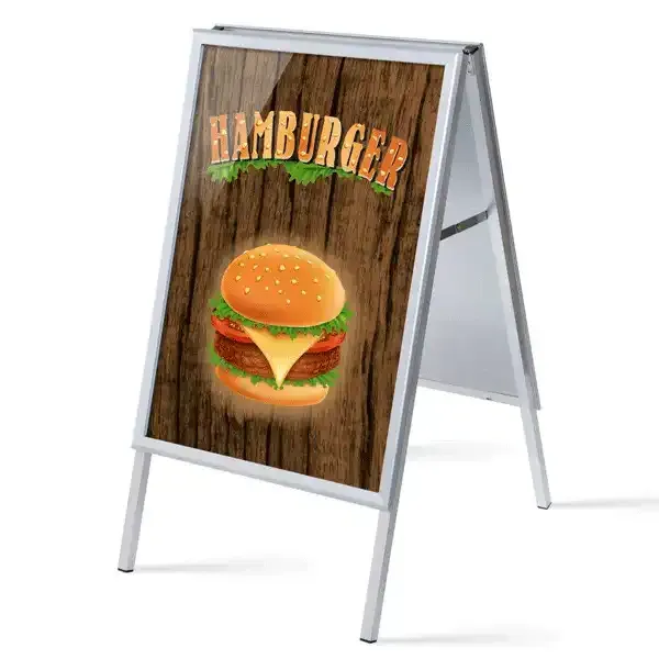 Display Alu-Line Gadeskilt A1 Hamburger 2 plakater vejrbestandig