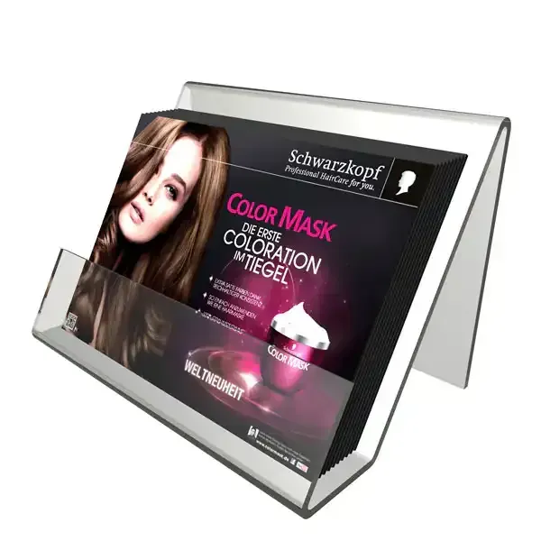 Display bogstøtte A6 akrylholder bredformat 39 mm