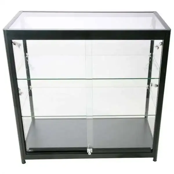 Display Udstillingsmontre LED sort 90x90x45 cm