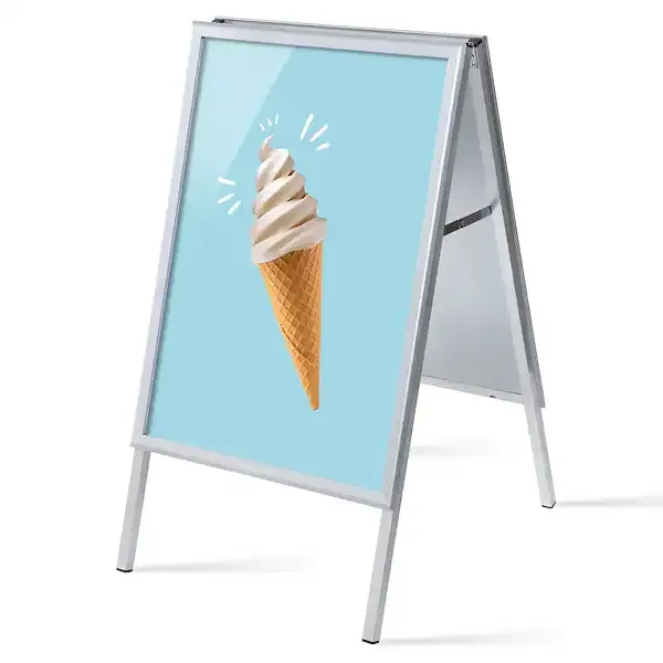 Alu-Line gadeskilt A1 Ice Cream inkl. plakater