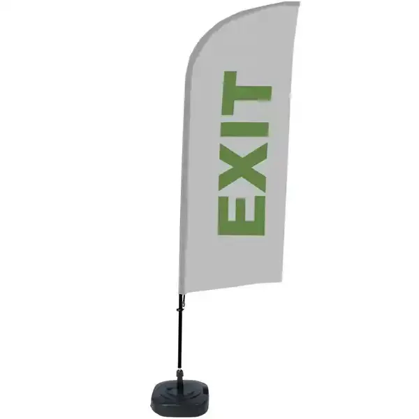 Display BeachFlag EXIT flag 89x240 cm med vandtank