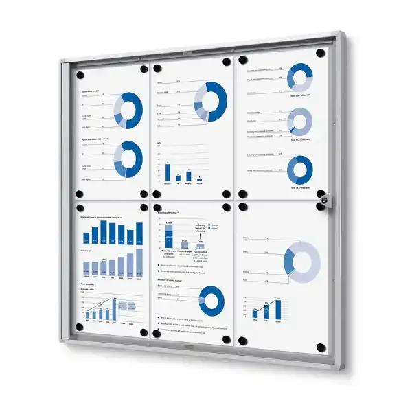 Display Economy opslagsskab 6xA4 magnettavle indendørs lås