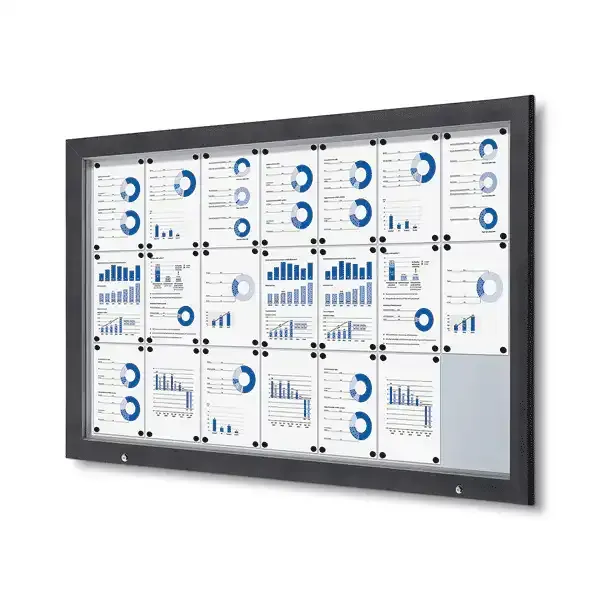 Display Premium 21xA4 opslagsskab antracit udendørs