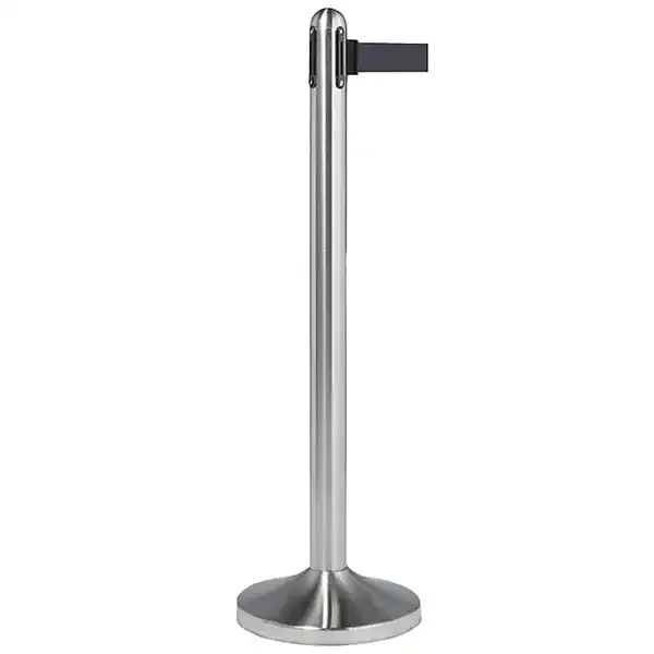 Display RS-RT-RVS-BL kø-stolpe 210 cm sort sele