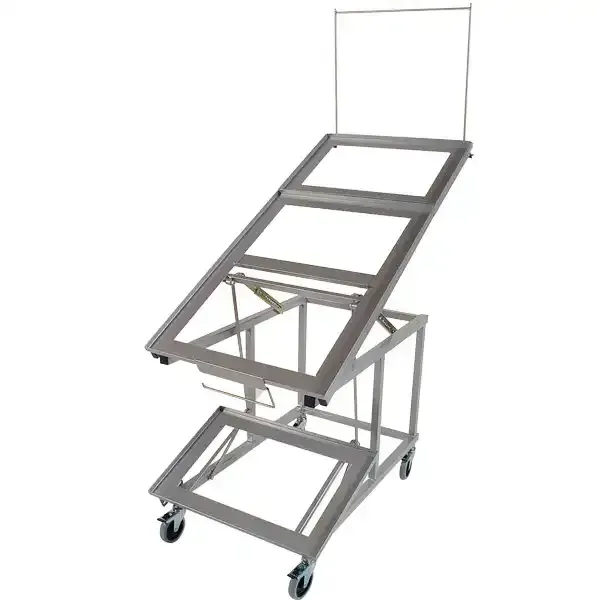Display Gulvdisplay til 4 kasser 60x40 cm med hjul