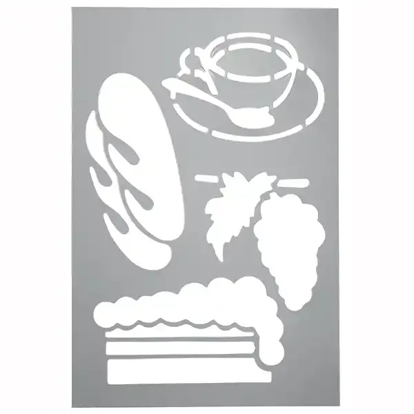 Display SECSTN-5 stencils 5 stk til kridtmarkers genanvendelige