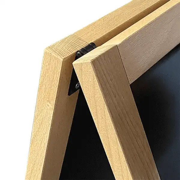 Display A-skilt lys bøg kridttavle 42x87 cm