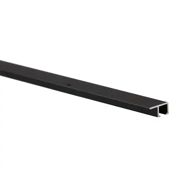 Display U-Rail galleriskinne 200 cm sort loft 20 kg/m