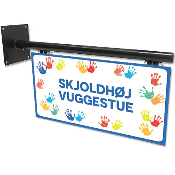 Display Galgeskilt 55 x 30 cm sort udhængsskilt