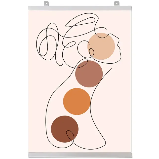 Display plakatlister A4 hvid med øjer 2 stk plast