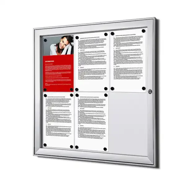 Display SCS 6xA4 opslagsskab magnet 615x660 mm lås