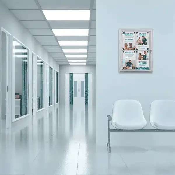Display SCS4xA4 opslagsskab 4xA4 magnet sølv