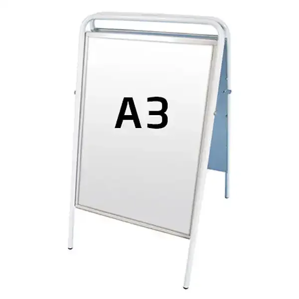 Display Easy Sign gadeskilt A3 højformat hvid