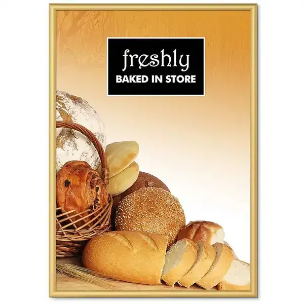 Display Snapramme 70x100 cm 25 mm guld alu