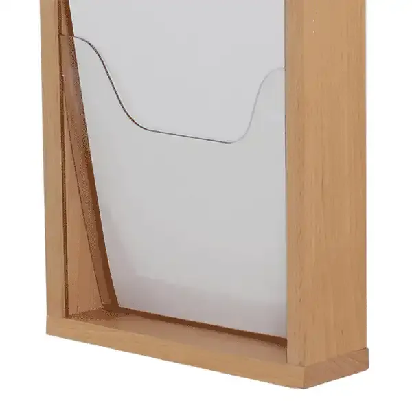 Display Brochureholder bøgetræ 5xA4 vægmodel