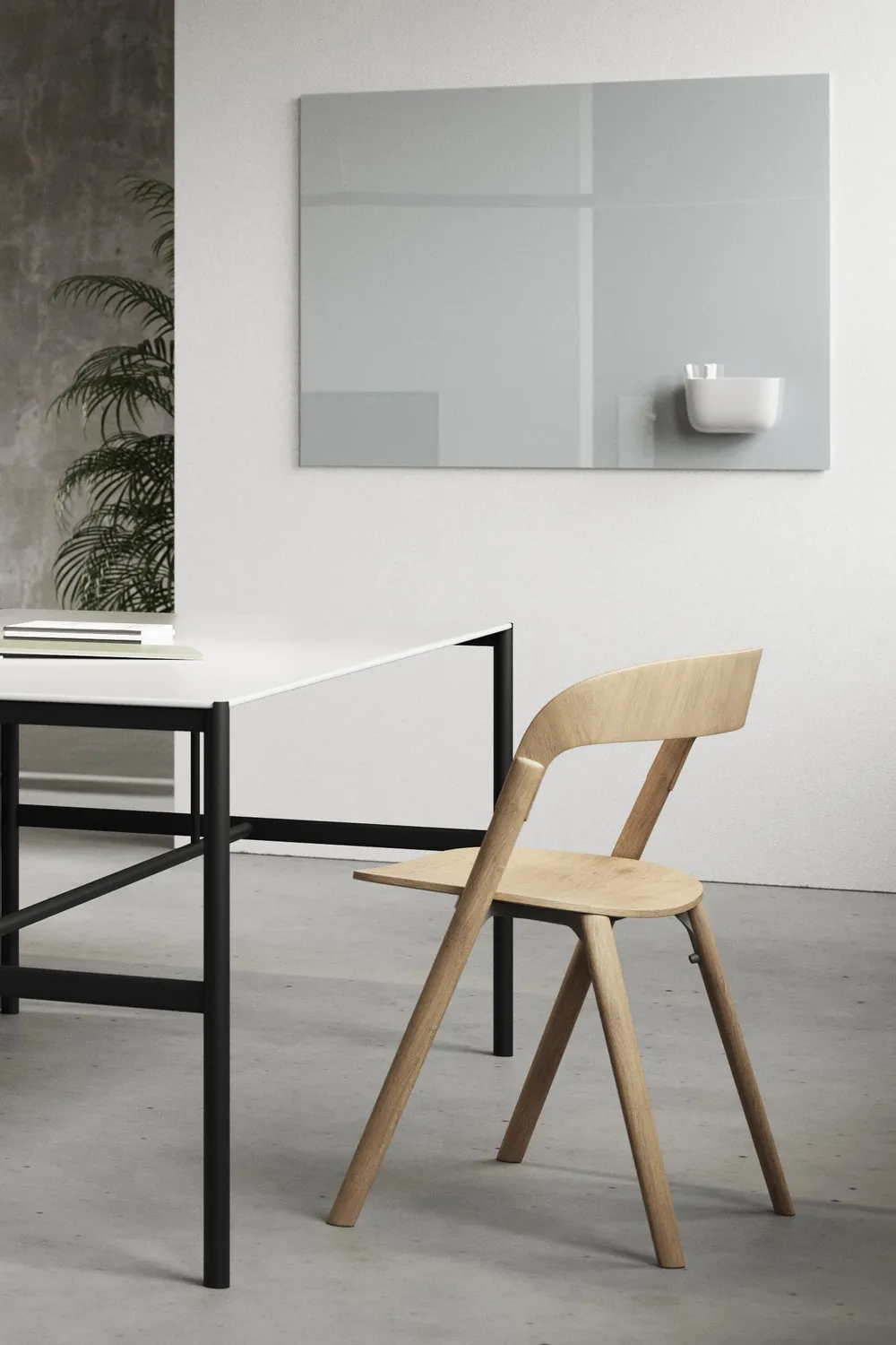 Chatboard Classic glastavle 100x150 magnetisk hvid