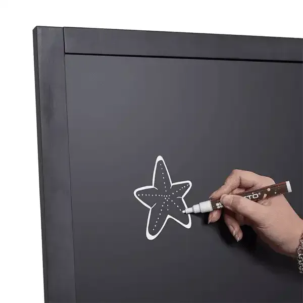 Display Flip 68x140 cm A-træskilt sort kridttavle