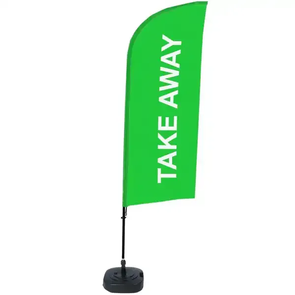 Display BeachFlag TAKE AWAY grøn 89x240 cm vandtank