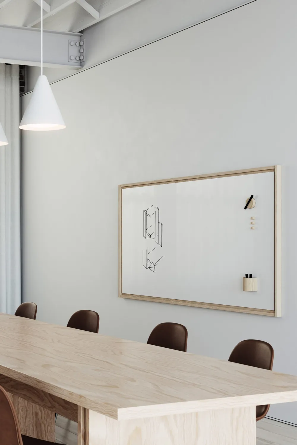 Chatboard Dynamic Flex Wall ramme egetræ 5 str