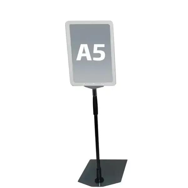 Display 4803 skilteramme A5 hvid teleskop med fod