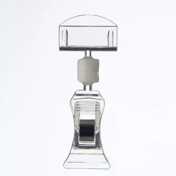 Display Pop-Clip skilteholder lille 27x72 mm akryl