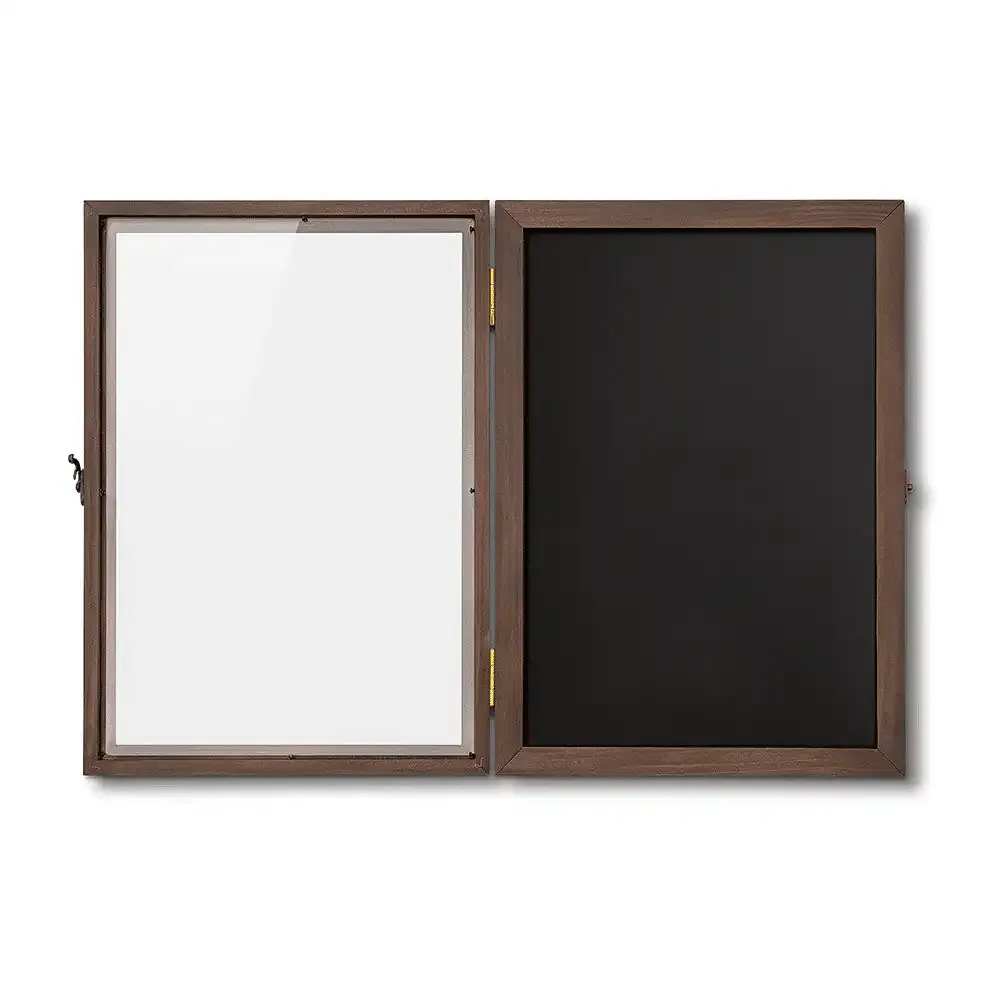 Display Wooden Showcase opslagsskab A3 træ magnetisk