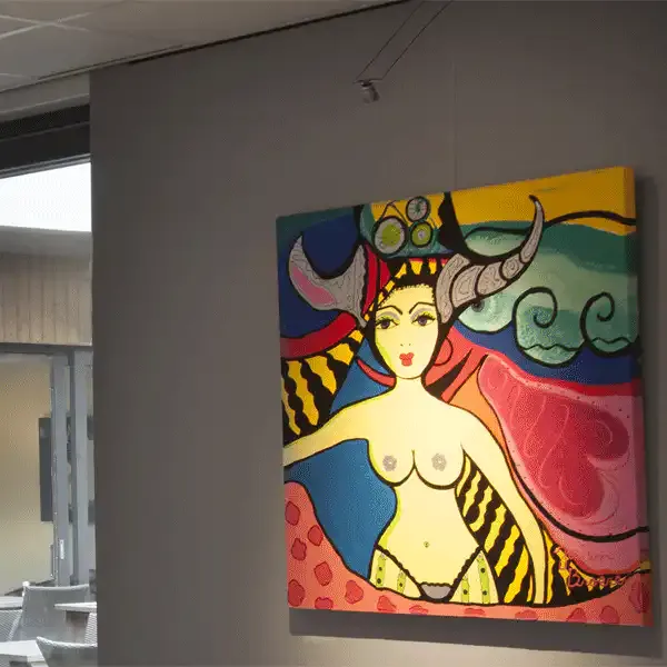 Display U-Rail galleriskinne 200 cm sølv loft