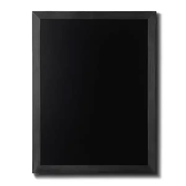 Display Menutavle sort træramme kridttavle 60x80