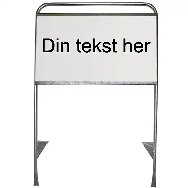 Display mægler- og håndværkerskilt 65x101 cm galvaniseret
