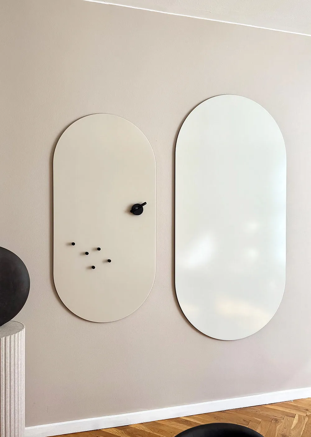 Chatboard Ambit glastavle oval væg magnetisk