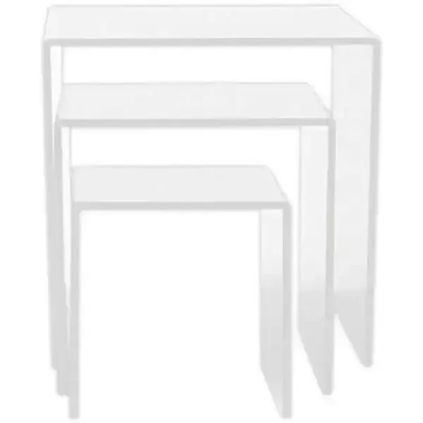 Display akryl udstillingspodier 3 stk transparent