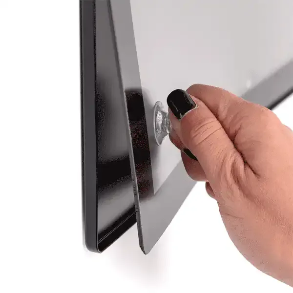 Display Magnet Plakatramme A2 sort slim antirefleks