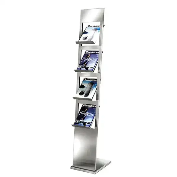 Display Primero 4xA4 brochurestander 4 fag rustfrit stål